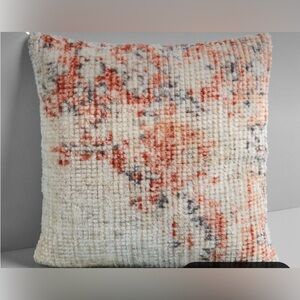 West Elm Textured Accent Pillow in Cream and Red